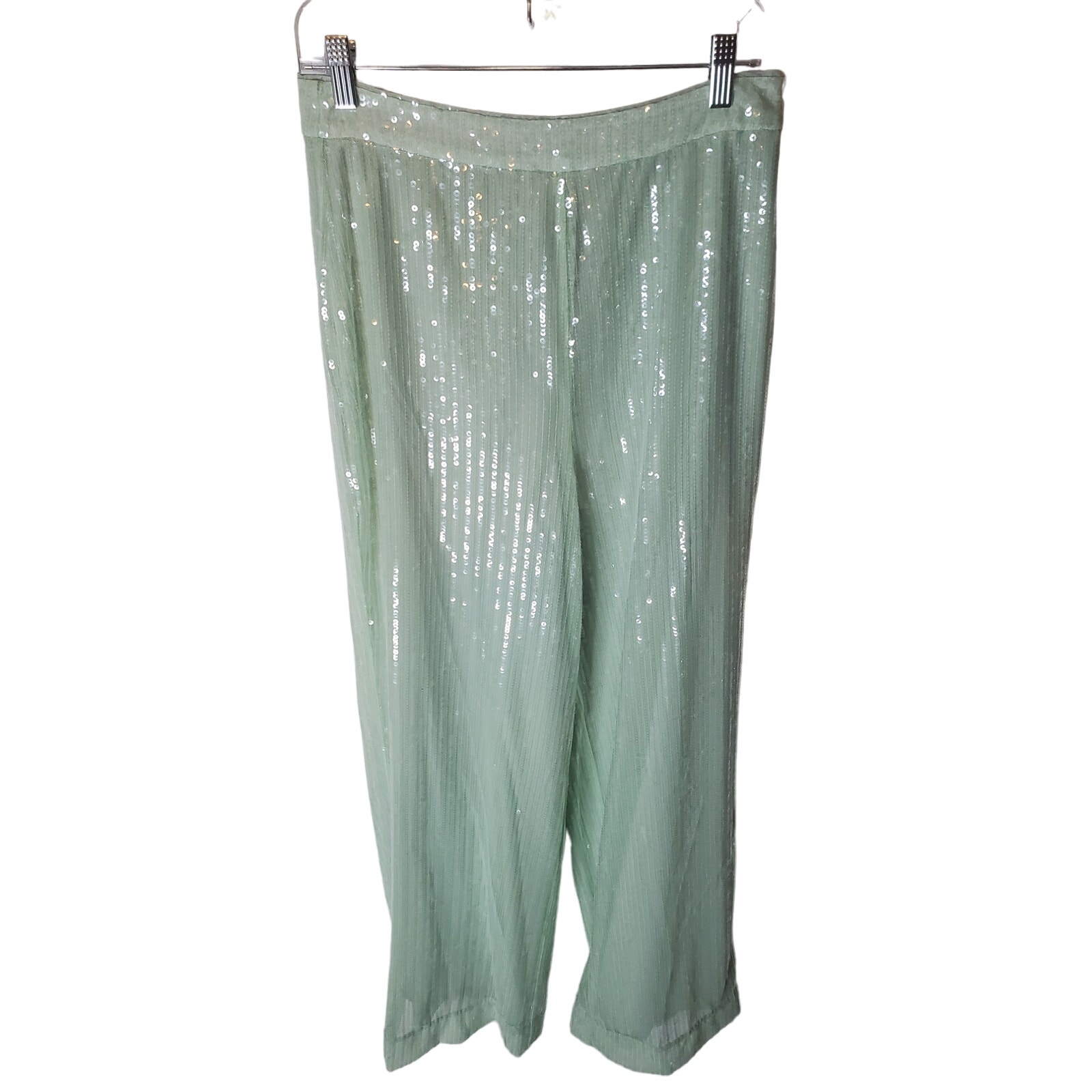 House Of Harlow 1960 Light Pistachio Green Sequin Pants, Nwot, Size 8